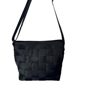 Vtg Y2k Harveys Original Seatbelt Bag Crossbody Messenger Laptop Tote Black